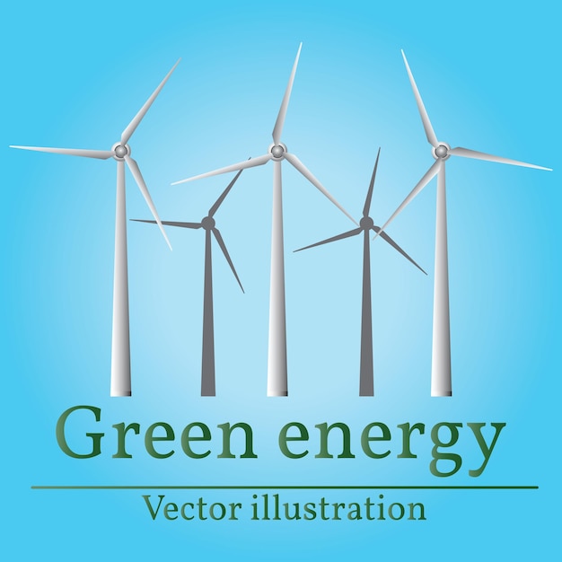 Eco energy Green energy Wind energy Vector