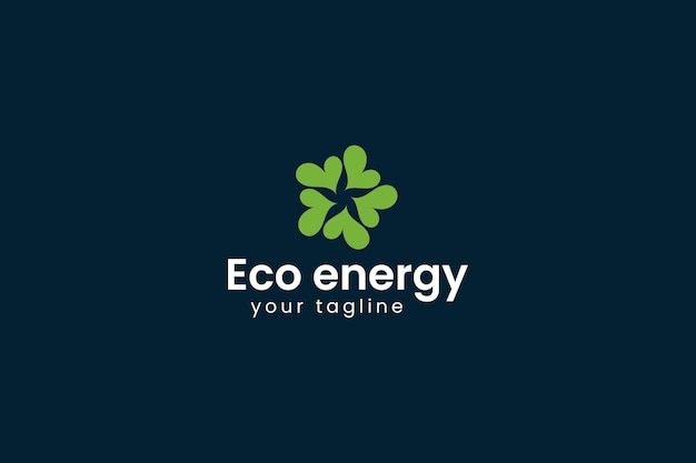 Illustrazione dell'icona vettore del logo eco energetico