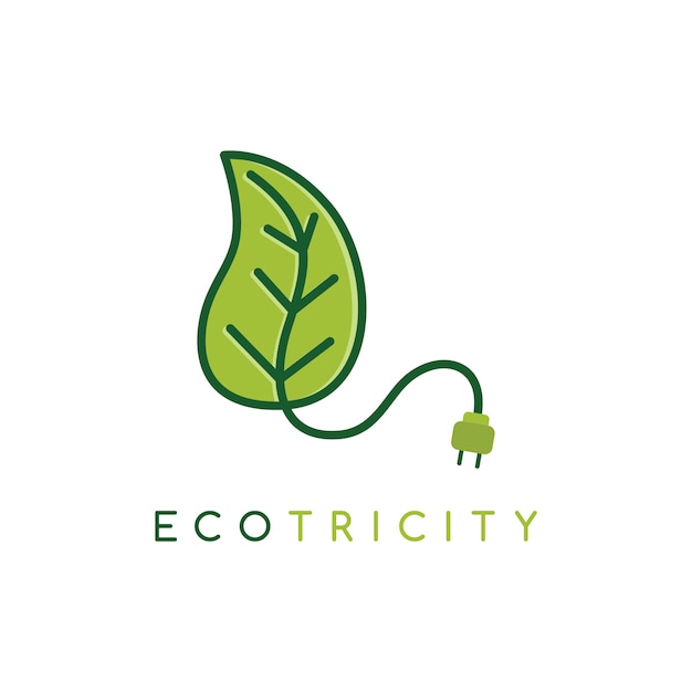 Eco energy symbol icon logo logotype template