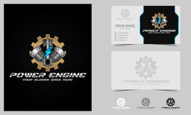 Eco engine logo design and business card