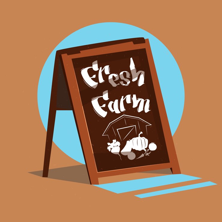 Vector eco farming fresh domestic food concept 