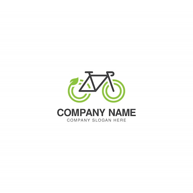 Eco fiets logo vector ontwerpsjabloon