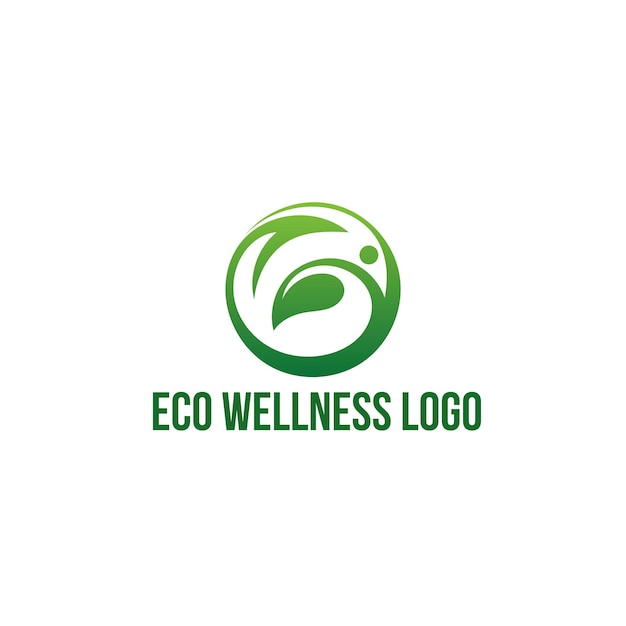 Вектор Логотип коучинга eco fitness wellness peronal