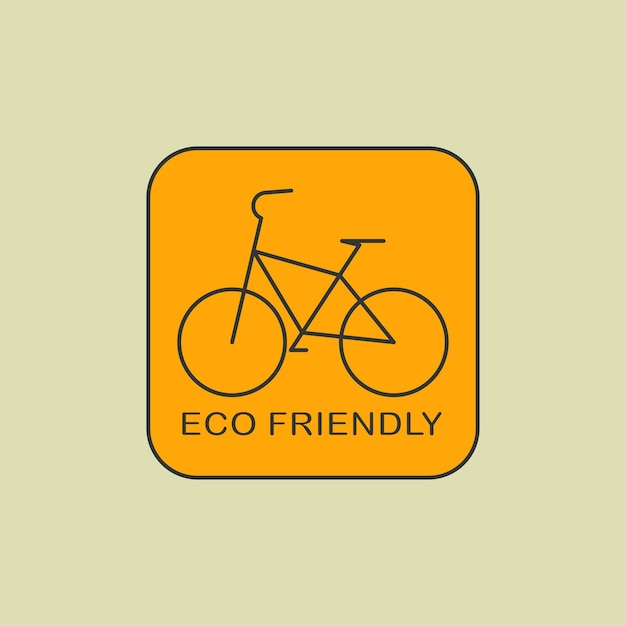 Vector eco friendly bike line