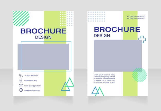 Eco friendly body care products blank brochure layout design. Vertical poster template set with empty copy space for text. Premade corporate reports collection. Editable flyer paper pages