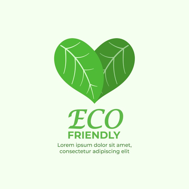 Шаблон логотипа eco friendly earth day