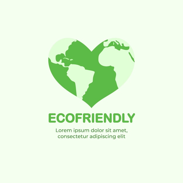 Vector eco friendly earth day logo template