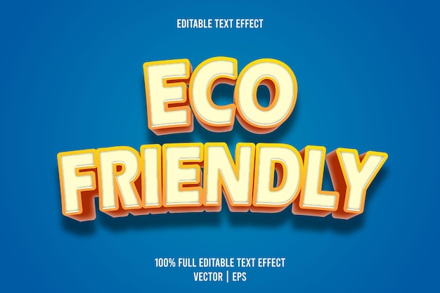 Eco friendly editable text effect