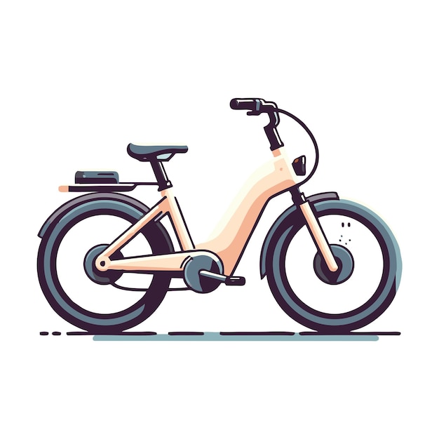 eco friendly electric bicycle flat vector design