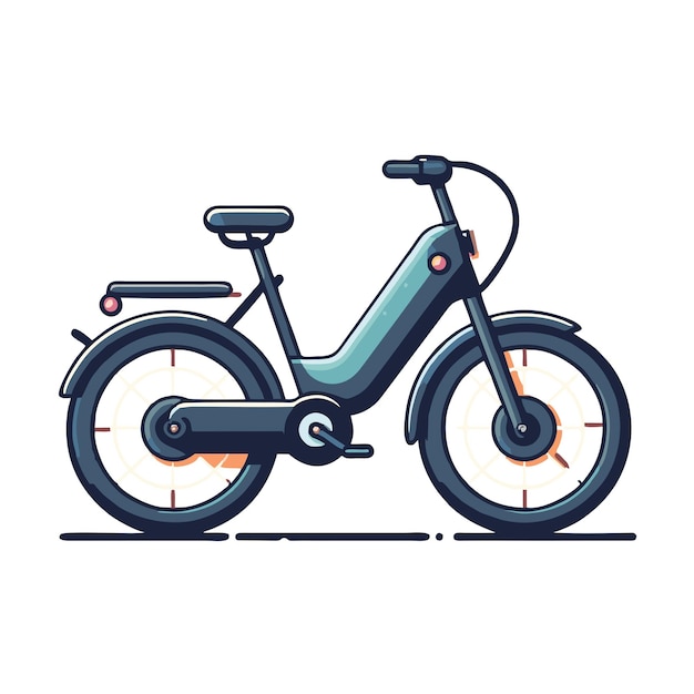 eco friendly electric bicycle flat vector design