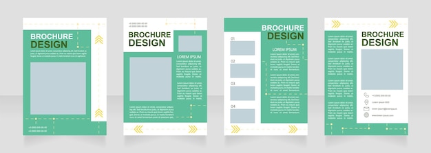 Eco friendly goods and services blank brochure design