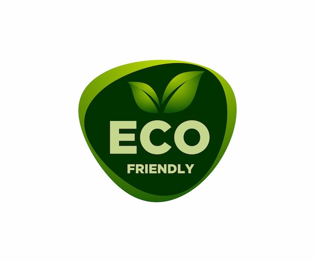 環境にやさしい健康的な天然物ラベルのロゴ デザイン