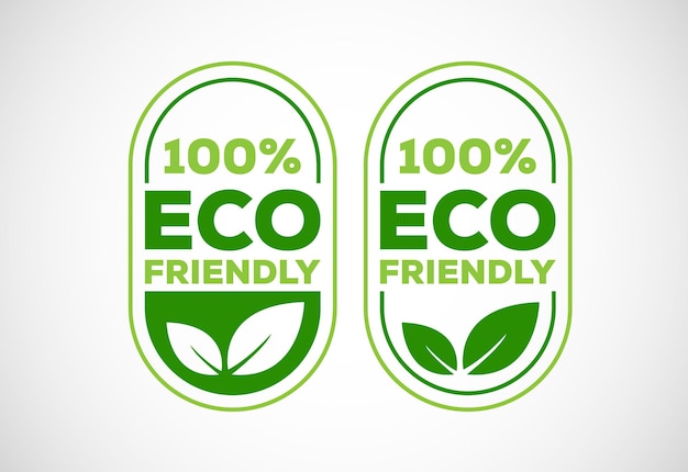 Eco friendly icon eco friendly and organic labels sign healthy natural product label design vector illustration