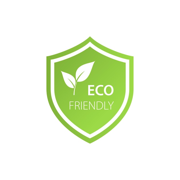 Icona eco friendly concetto di logo ecologia simbolo dell'ambiente vettoriale