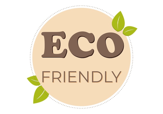 Etichetta eco-amichevole segno ecologico concetto ecologico bio vegano eco e altre icone vettore illu