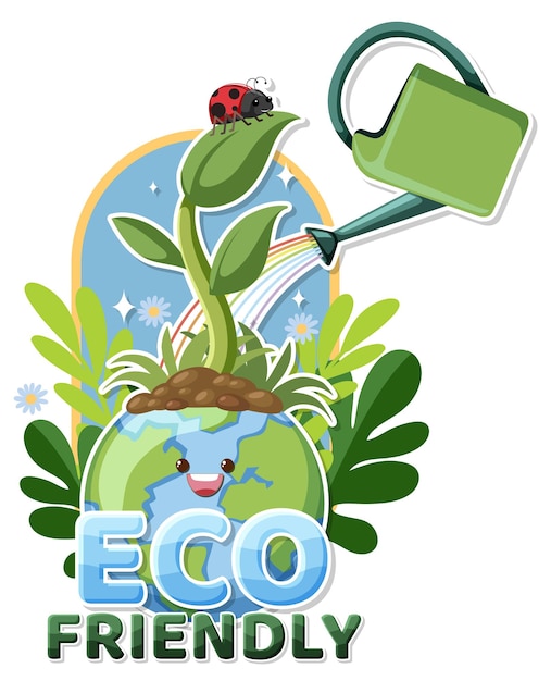 Eco friendly logo banner vector