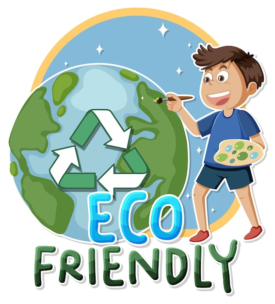 Eco friendly logo banner vector