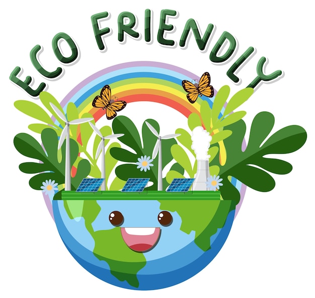 Eco friendly logo banner vector