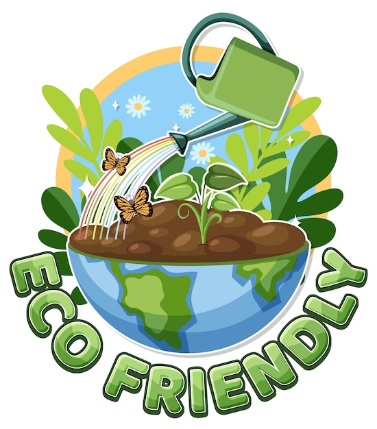 Vettore di banner con logo ecologico