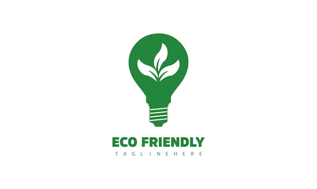 Vector eco friendly logo made with leaves