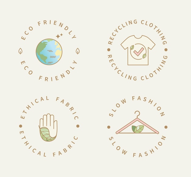 Eco friendly manufacturing fashion logo