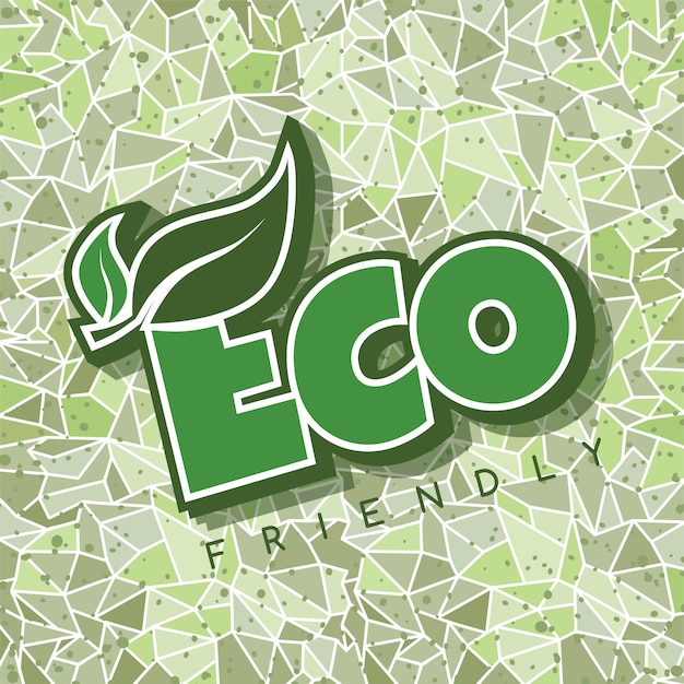 Vector eco friendly natural label organic product sticker