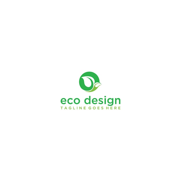 Eco Friendly Organic Natural Product Web Icon Green Logo Flat Vector Illustration