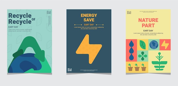 Eco friendly poster template sets