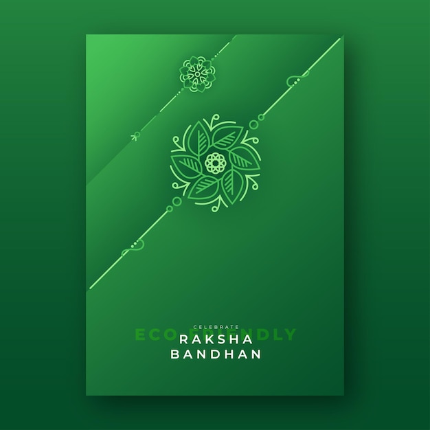 Eco-Friendly Raksha Bandhan Celebration Card Background Design