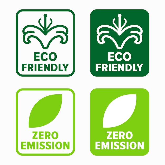 Eco friendly symbol Zero emission symbol