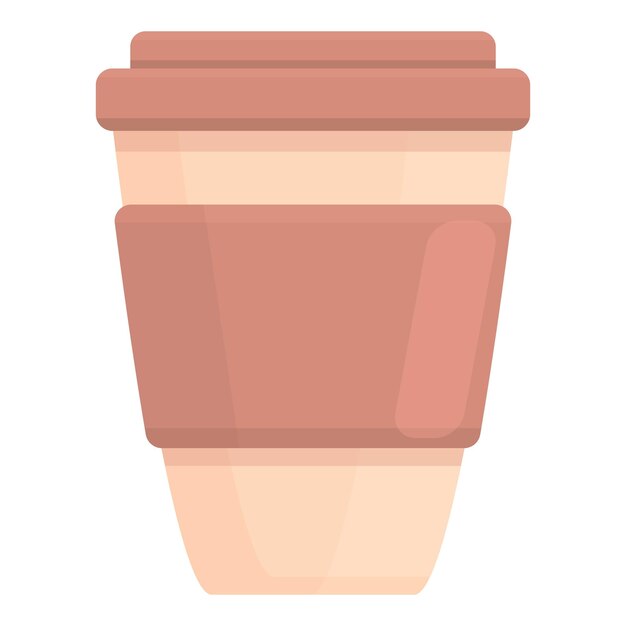 eco to go cup icon cartoon vector friendly ecology power reusable