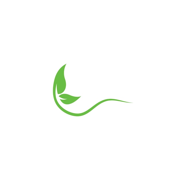 Illustrazione dell'icona vettoriale del logo eco go green leaf