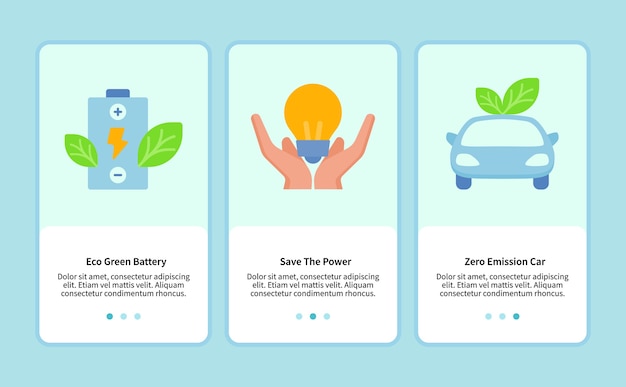 エコグリーンバッテリーは、モバイルアプリテンプレートuiウェブの電力を節約します