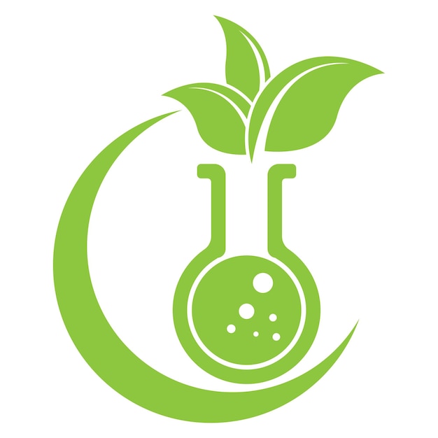 Eco green lab logo vector icon illustration design