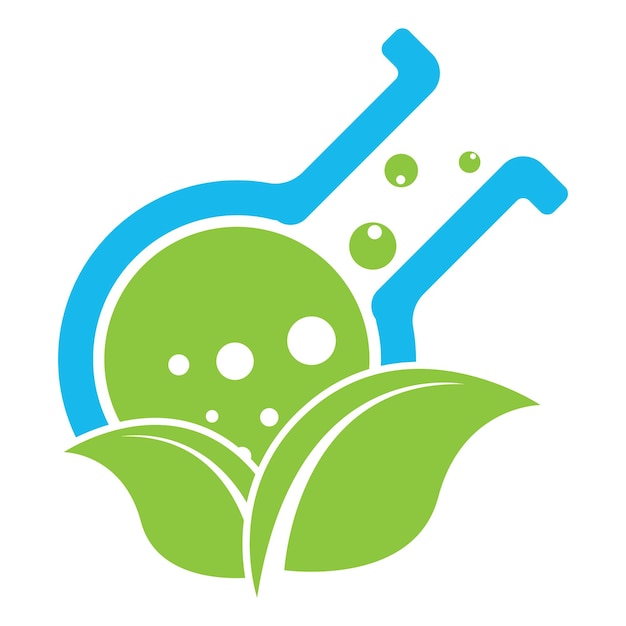 Eco green lab logo vector icoon illustratie ontwerp