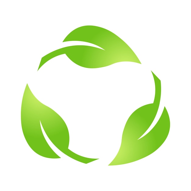 Eco green leaf icon. Bio nature green eco symbol for web and business. Simple flat illustration