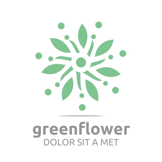 Eco logo foglia verde