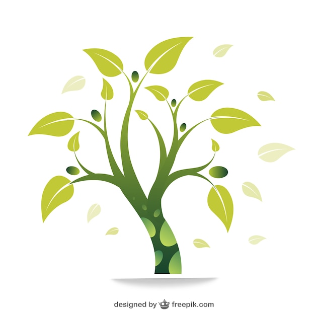 Экологически зеленый вектор дерево