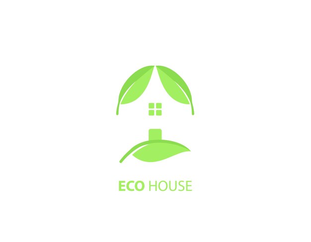 Vector eco groen huis logo vector design