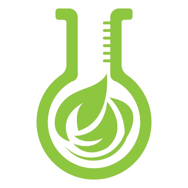 Eco groen lab logo vector pictogram illustratie ontwerp