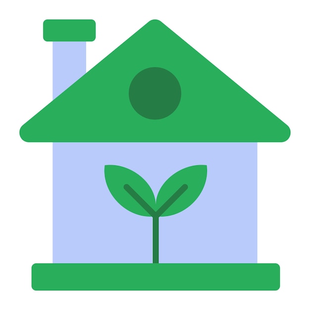 Vector eco home icon