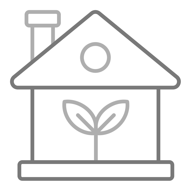 Vector eco home icon