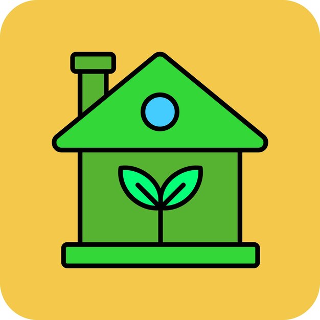 Vector eco home icon