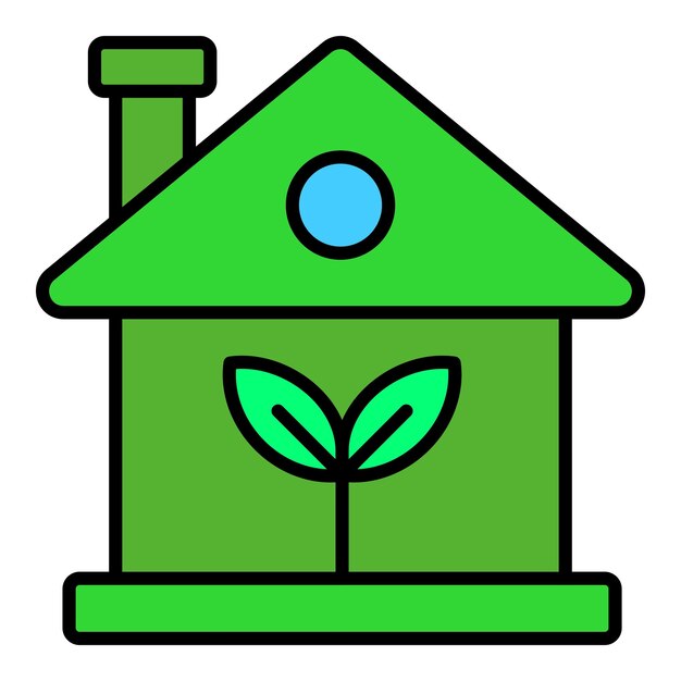 Vector eco home icon