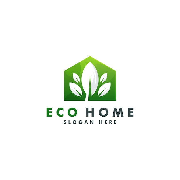 Eco home logo design  . nature icon template