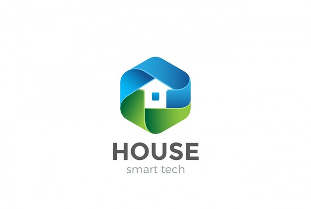 Eco house logo vector icon