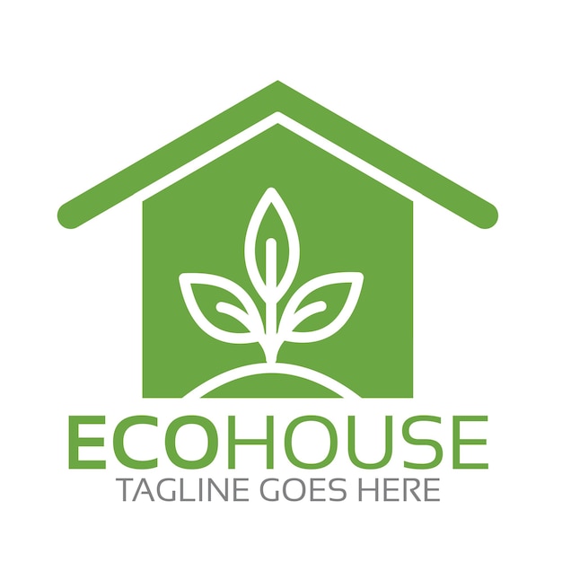 Vector eco house logo
