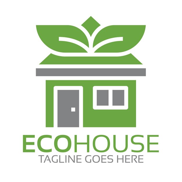 Vector eco house logo