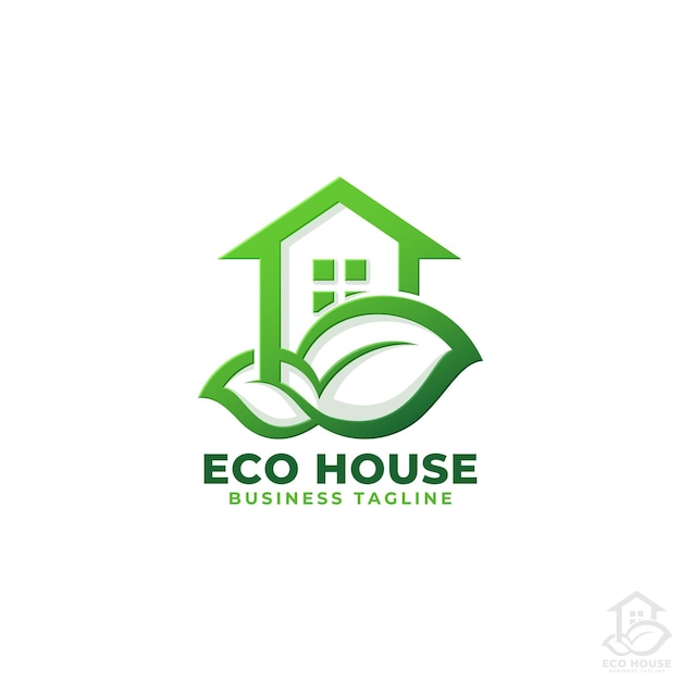 Vettore eco house. logo della casa della natura