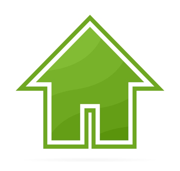 Vector eco huis logo of icoon